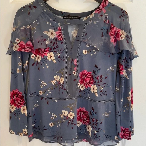 White House Black Market Floral Blouse - Size XS - Picture 3 of 10